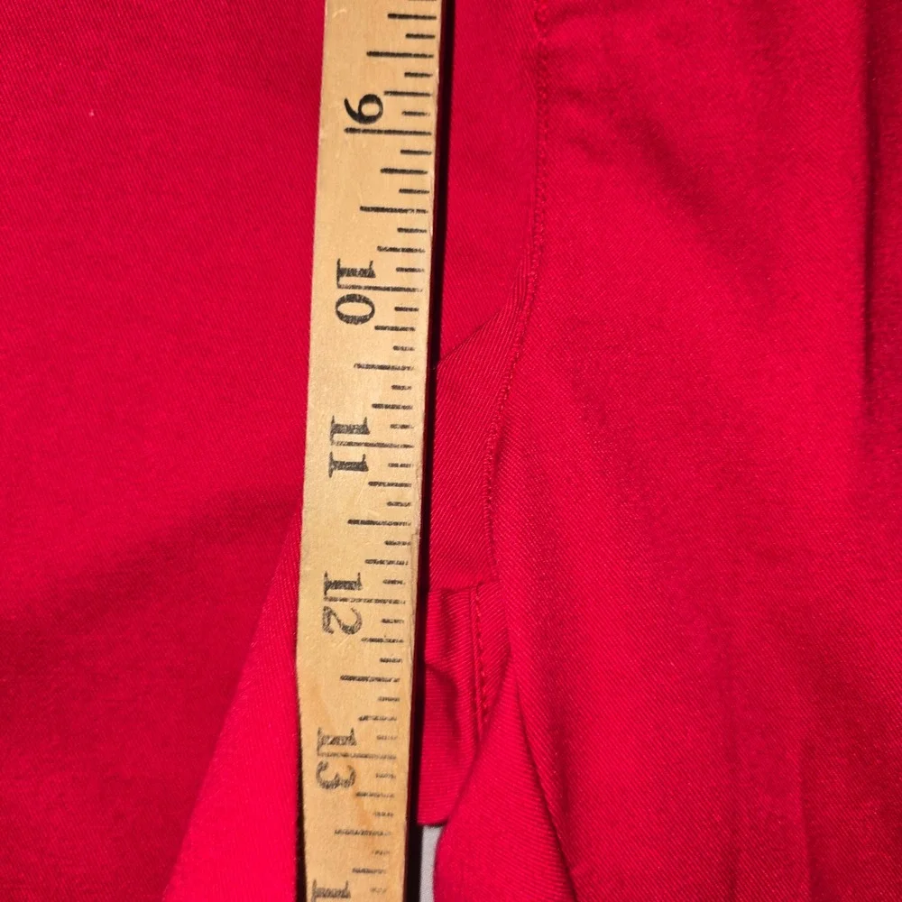 Empyre Cargo Pants 36 Men Red Adjustable Waist Streetwear Skater Straight Leg
